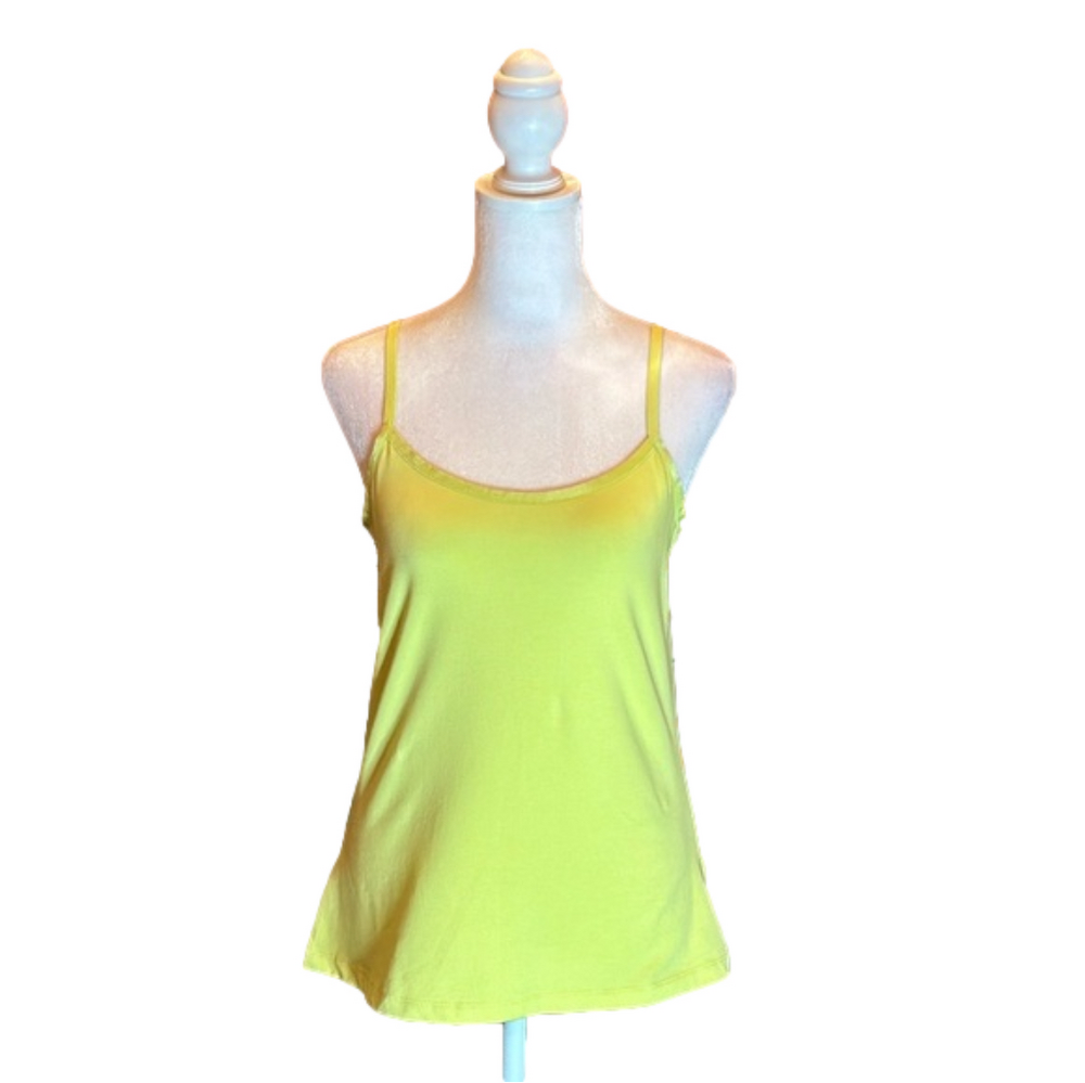 CHRISTOPHER & BANKS Lime Green Tank Top w/ Adjustable Straps NWT! Size S